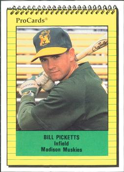 1991 ProCards #2141 Bill Picketts Front