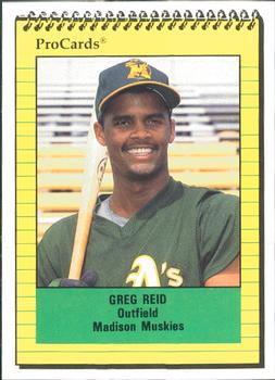 1991 ProCards #2143 Greg Reid Front