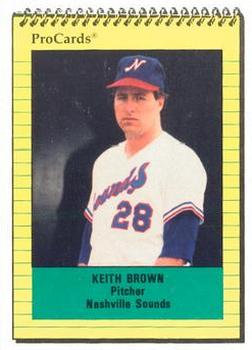 1991 ProCards #2149 Keith Brown Front
