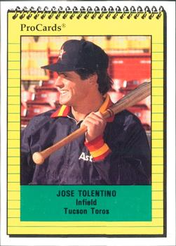 1991 ProCards #2222 Jose Tolentino Front