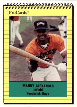1991 ProCards #2369 Manny Alexander Front