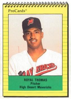 1991 ProCards #2395 Royal Thomas Front