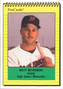 1991 ProCards #2406 Matt Witkowski Front