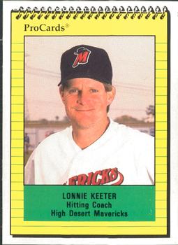 1991 ProCards #2413 Lonnie Keeter Front