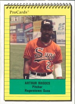 1991 ProCards #2457 Arthur Rhodes Front