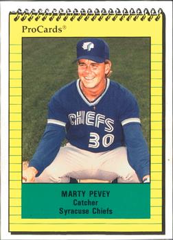 1991 ProCards #2483 Marty Pevey Front