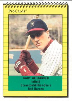 1991 ProCards #2542 Gary Alexander Front