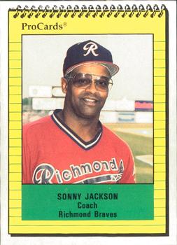 1991 ProCards #2587 Sonny Jackson Front