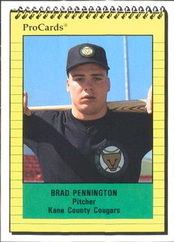 1991 ProCards #2657 Brad Pennington Front