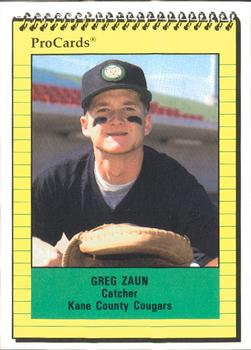 1991 ProCards #2661 Greg Zaun Front