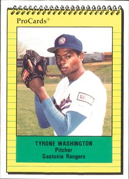 1991 ProCards #2687 Tyrone Washington Front