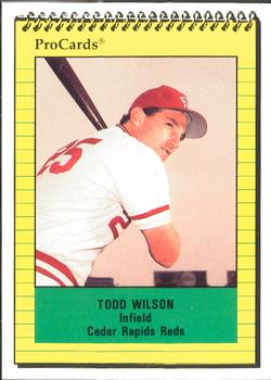 1991 ProCards #2730 Todd Wilson Front