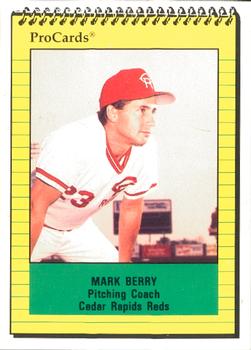 1991 ProCards #2736 Mark Berry Front