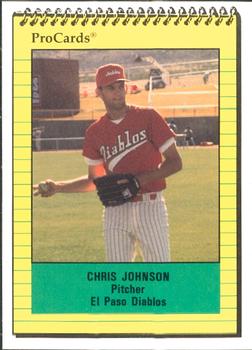 1991 ProCards #2743 Chris Johnson Front