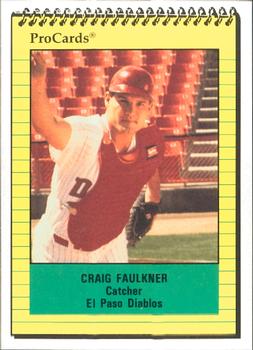 1991 ProCards #2750 Craig Faulkner Front