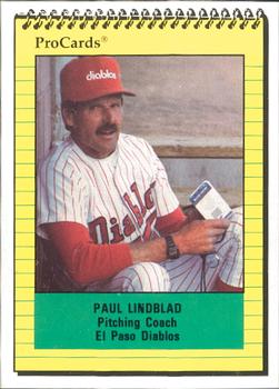 1991 ProCards #2763 Paul Lindblad Front