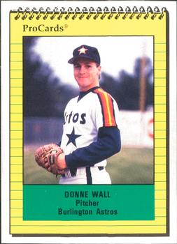 1991 ProCards #2801 Donne Wall Front