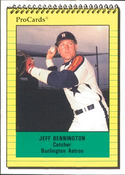 1991 ProCards #2803 Jeff Bennington Front