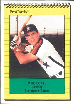 1991 ProCards #2804 Mike Burns Front