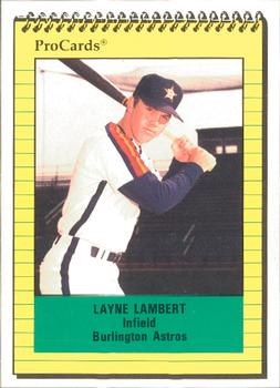 1991 ProCards #2810 Layne Lambert Front