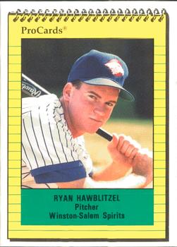 1991 ProCards #2823 Ryan Hawblitzel Front