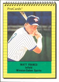 1991 ProCards #2836 Matt Franco Front