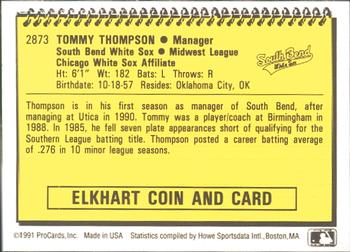 1991 ProCards #2873 Tommy Thompson Back