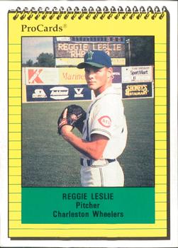 1991 ProCards #2883 Reggie Leslie Front