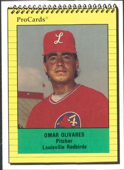 1991 ProCards #2912 Omar Olivares Front