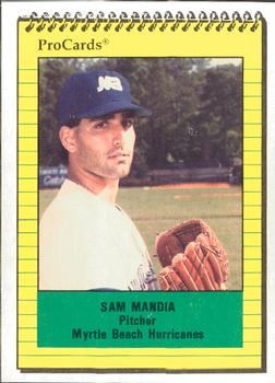 1991 ProCards #2943 Sam Mandia Front