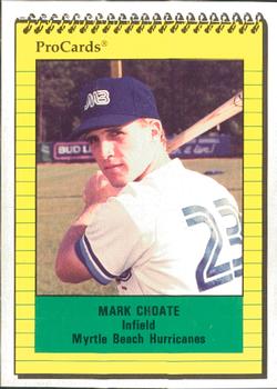 1991 ProCards #2952 Mark Choate Front