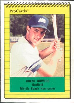 1991 ProCards #2957 Brent Bowers Front