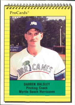 1991 ProCards #2962 Darren Balsley Front