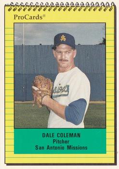 1991 ProCards #2967 Dale Coleman Front