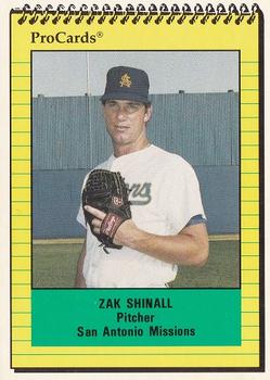 1991 ProCards #2972 Zak Shinall Front