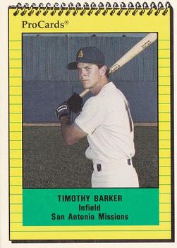 1991 ProCards #2980 Timothy Barker Front