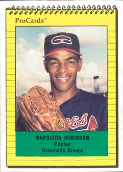1991 ProCards #2998 Napoleon Robinson Front