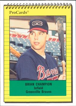 1991 ProCards #3010 Brian Champion Front
