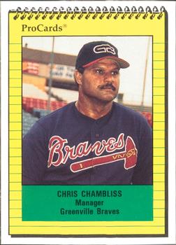 1991 ProCards #3018 Chris Chambliss Front