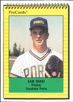 1991 ProCards #3027 Sam Drake Front
