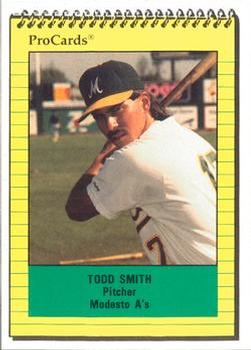 1991 ProCards #3088 Todd Smith Front