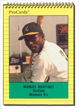1991 ProCards #3104 Manny Martinez Front