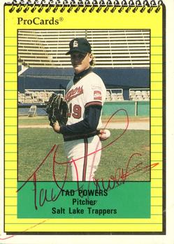 1991 ProCards #3209 Tad Powers Front
