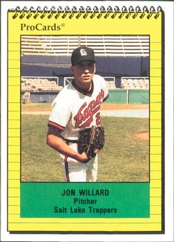 1991 ProCards #3212 Jon Willard Front