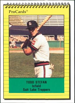 1991 ProCards #3221 Todd Stefan Front