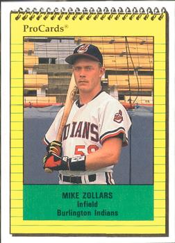 1991 ProCards #3313 Mike Zollars Front