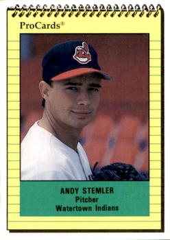 1991 ProCards #3366 Andy Stemler Front