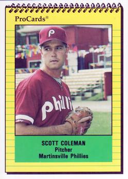 1991 ProCards #3445 Scott Coleman Front