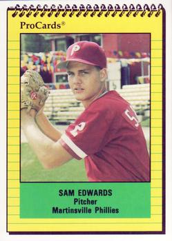 1991 ProCards #3447 Sam Edwards Front