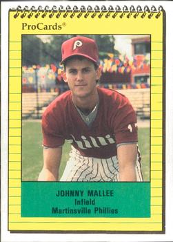 1991 ProCards #3463 Johnny Mallee Front